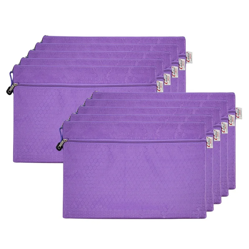 A4  custom file book double zipper pocket car document bag