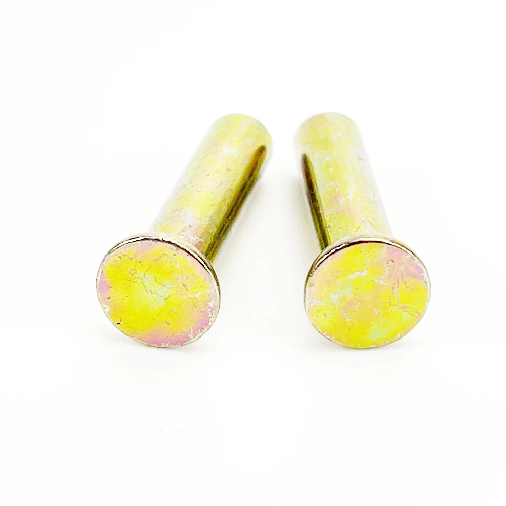 Iron made color zinc plated semi-hollow pot nails flat round head semi-tubular rivets