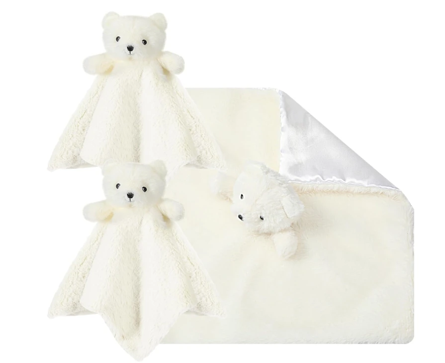 New designs Custom Baby Comforter  Security Blanket Soft Animal Blanket Toy Teether Lovely Stuffed Giraffe Baby Security Blanket