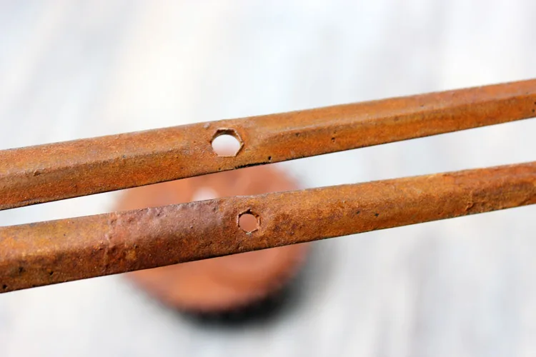 31cm big pointer diy antique retro old rust metal wall clock with reverse running