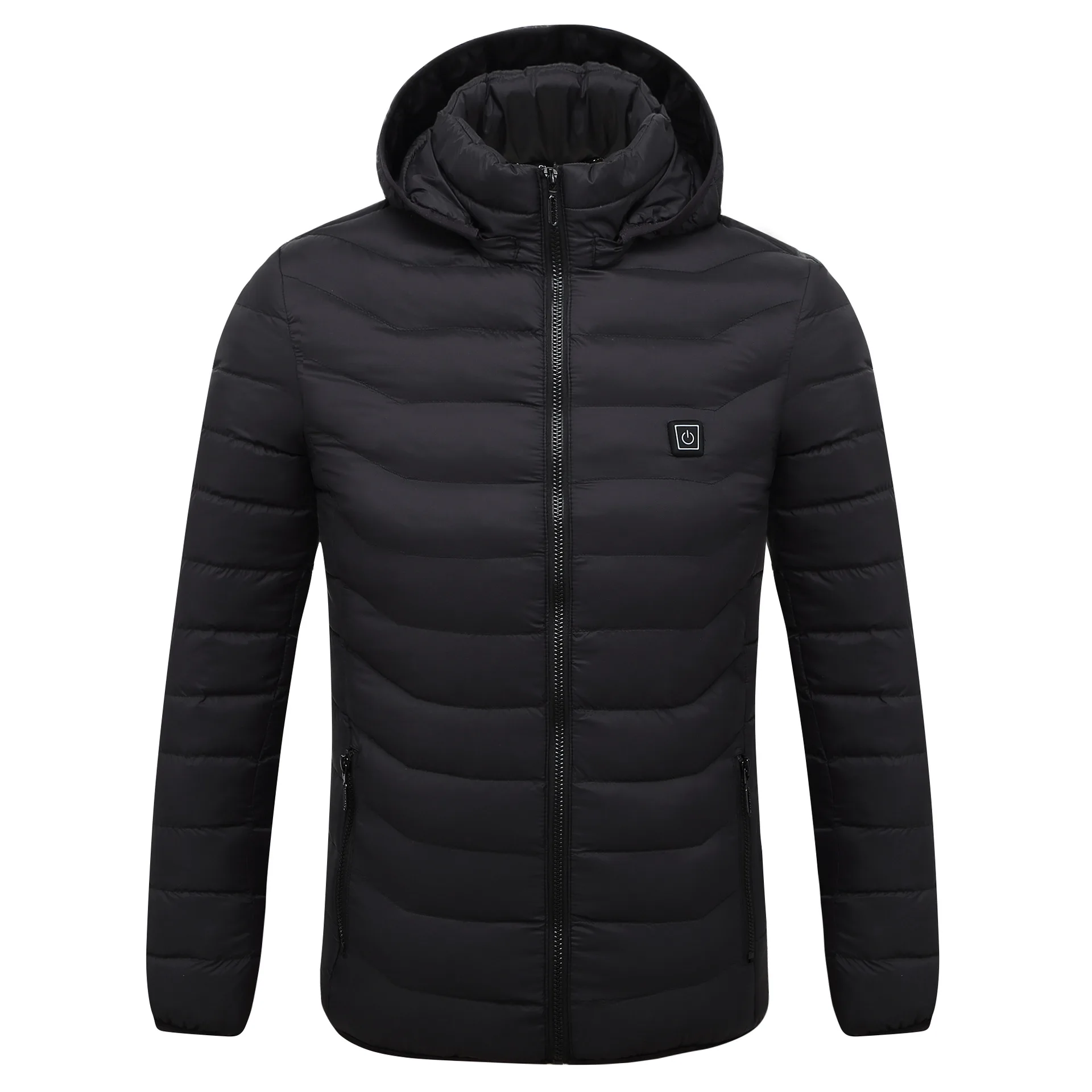 Factory Outlets Unisex Plus Size 8 and 9 Power Bank Heating Area Electric Fleece Down Jackets with Hood