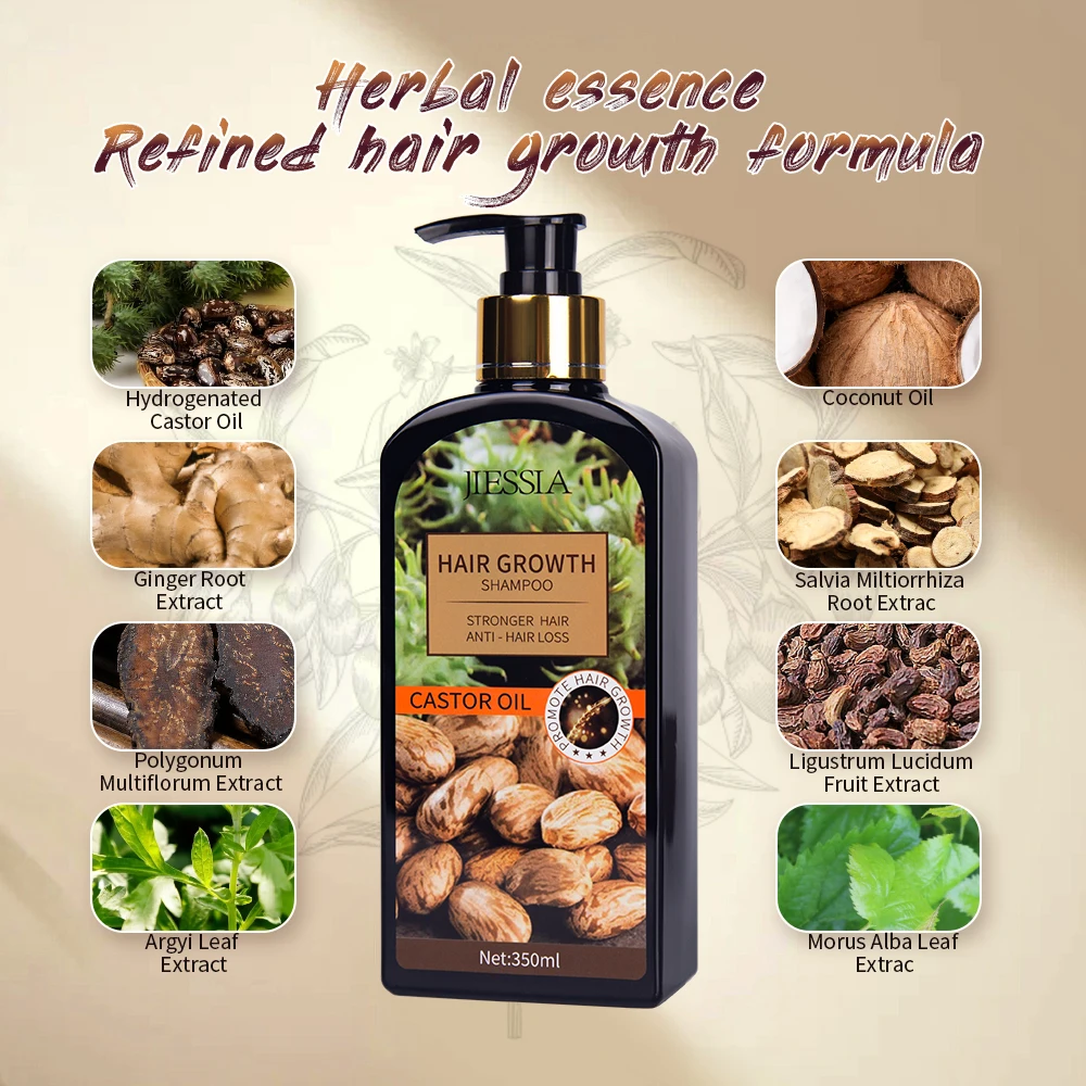 Bald Castor Oil Hair Growth Anti-hair Loss Shampoo