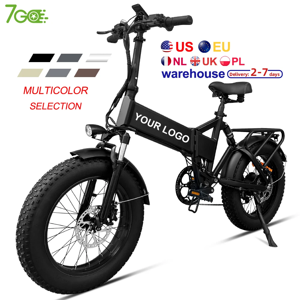 7Go EB3 складной электрический велосипед мощный алюминиевый 750 Вт 15ah 48 В Shimano 7 скоростей внедорожный с толстыми шинами Электрический