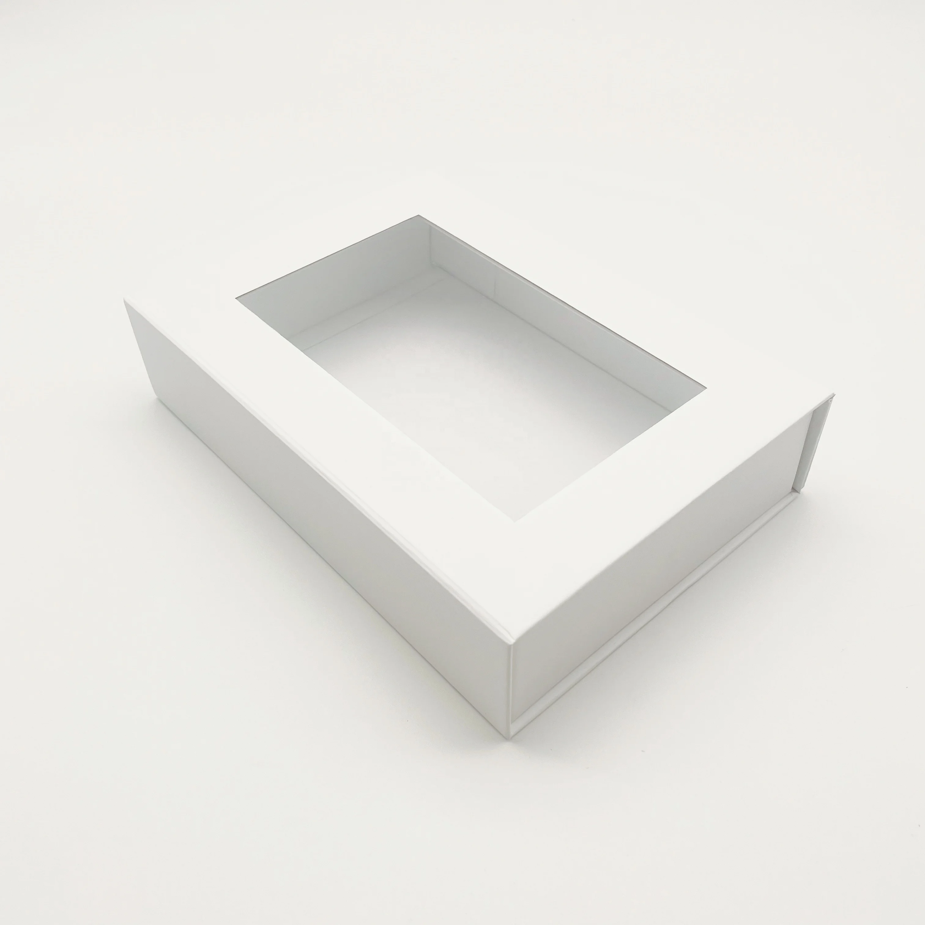 Customized PVC Clear Top Window Magnetic Cardboard Box With Ribbon New Arrival Book Shaped Box for Gift Folding Gift Box