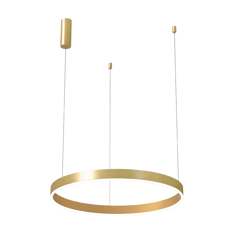 Golden Aluminum Housing Dining Room Modern Design  Switch Control Adjustable Line Length Pendant Light For Home Lighting