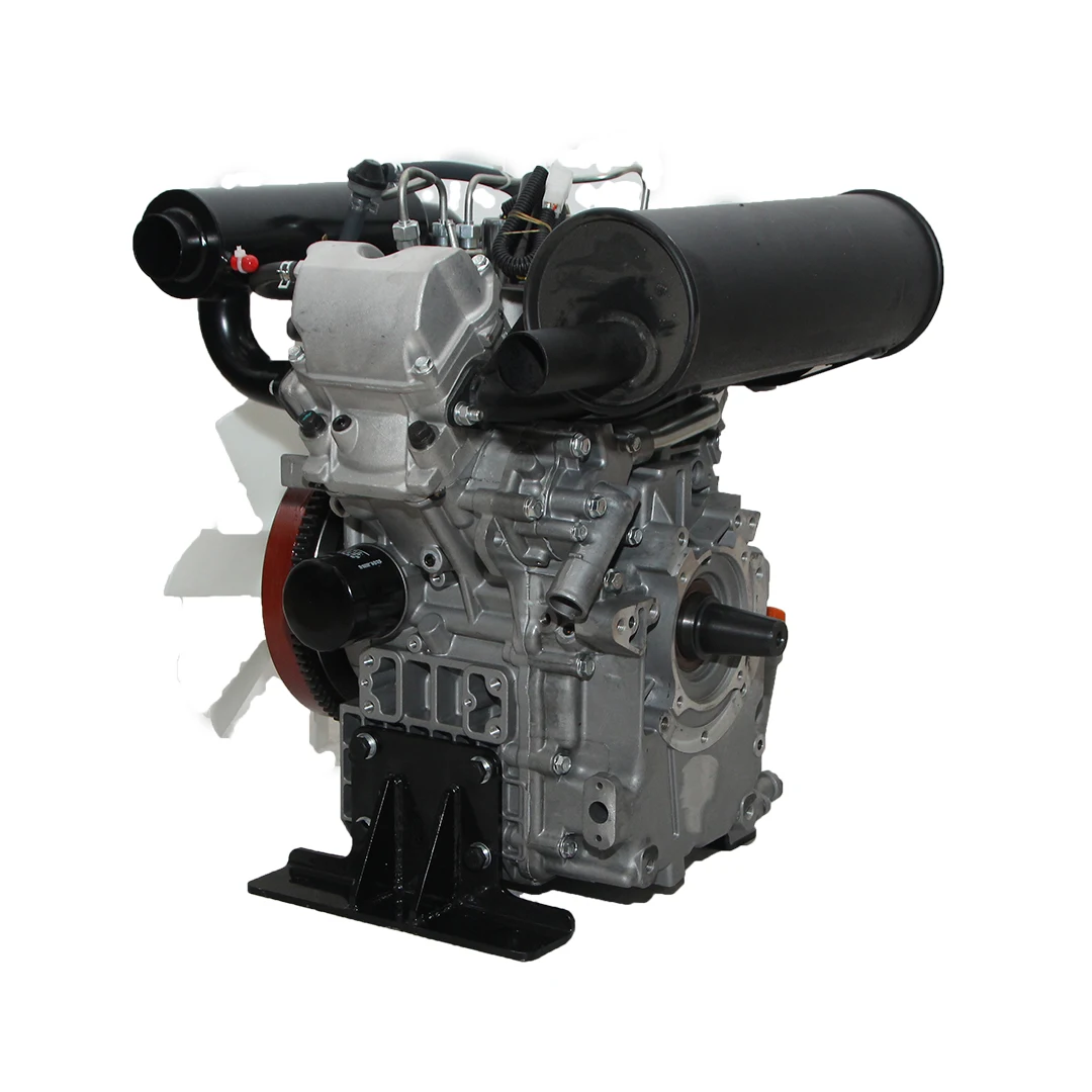 Китайский дизельный двигатель V-twin с водяным охлаждением 16 л.с. 12 кВт 3000 об/мин, маленький дизельный двигатель 2v80