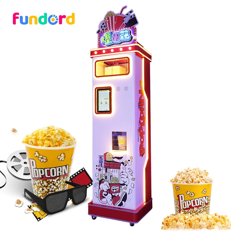 FUNDORD the popcorn vending machine has an attractive visual window to make delicious popcorn