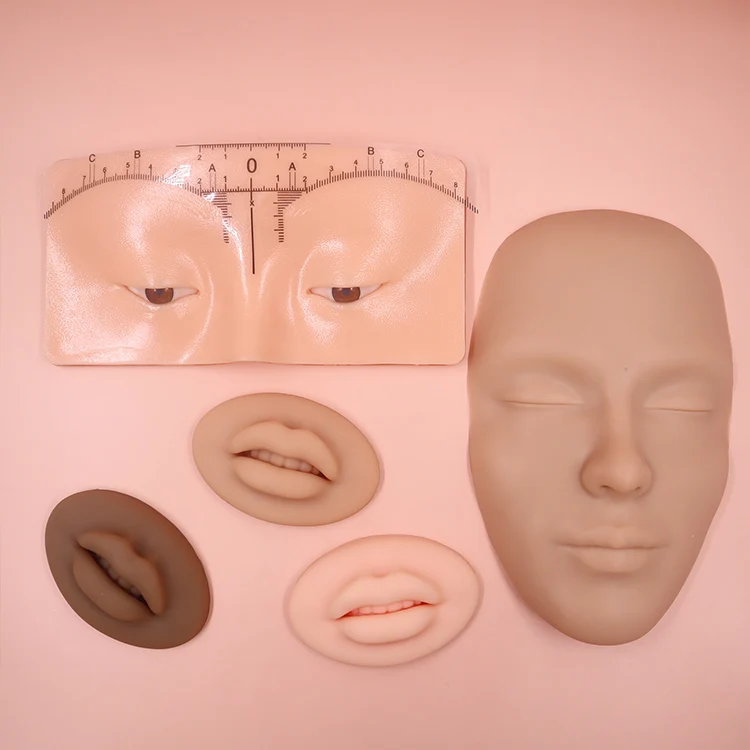 Reusable 5D Eye Eyebrow Makeup Practice Board Face Eyes Makeup Mannequin Silicone Skin Pad Eyes Mannequin For Makeup Artist