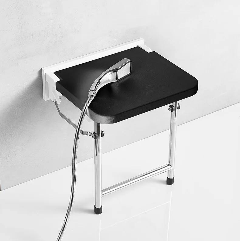 Wholesale 304SS Wall Mount Folding Seat Stool Chair Bench For Bathroom Fitting Room Home Entrance Elderly Pregnant Disabled Help