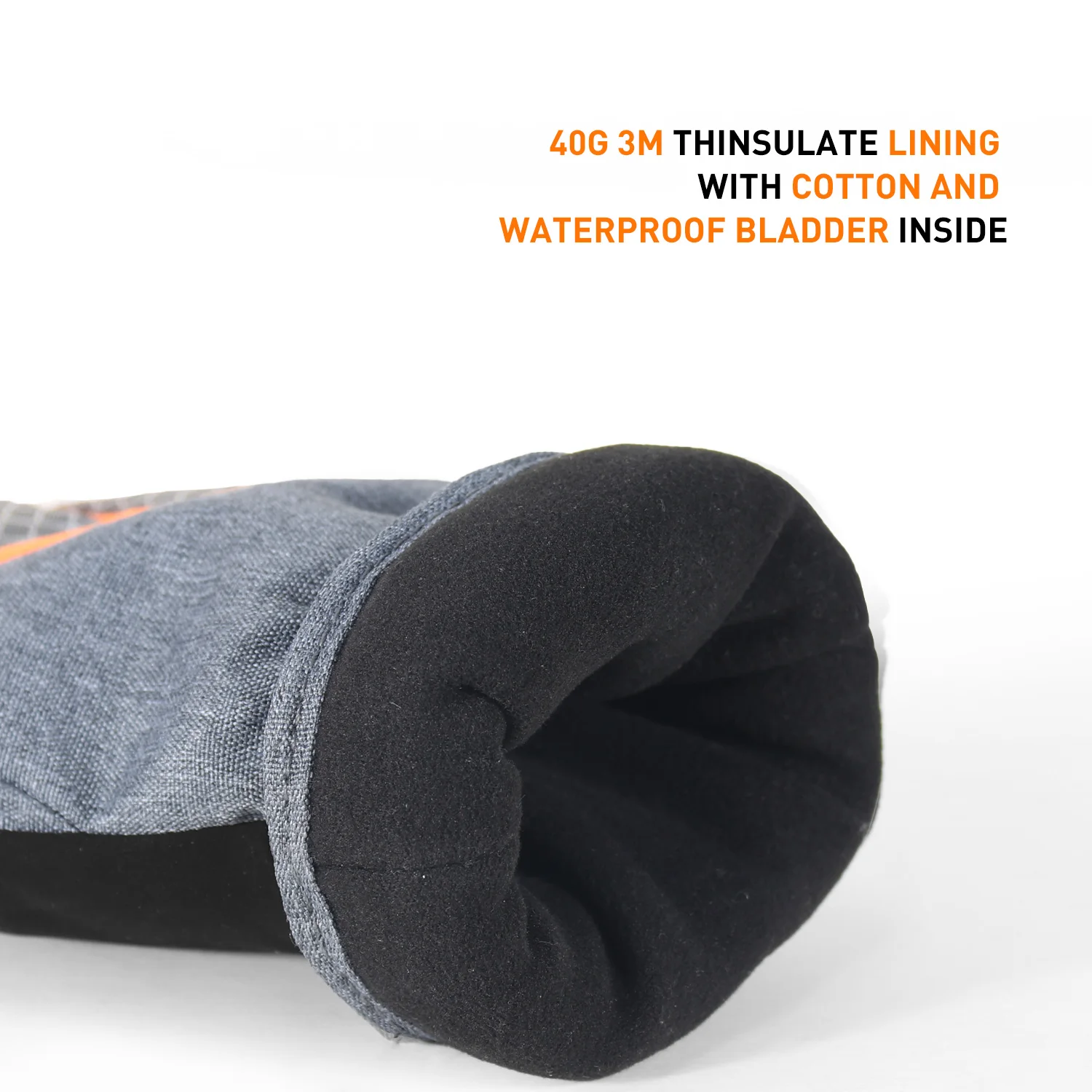 Prisafety custom water repellent nylon fabric waterproof bladder inside touch screen winter lining warm safety work gloves