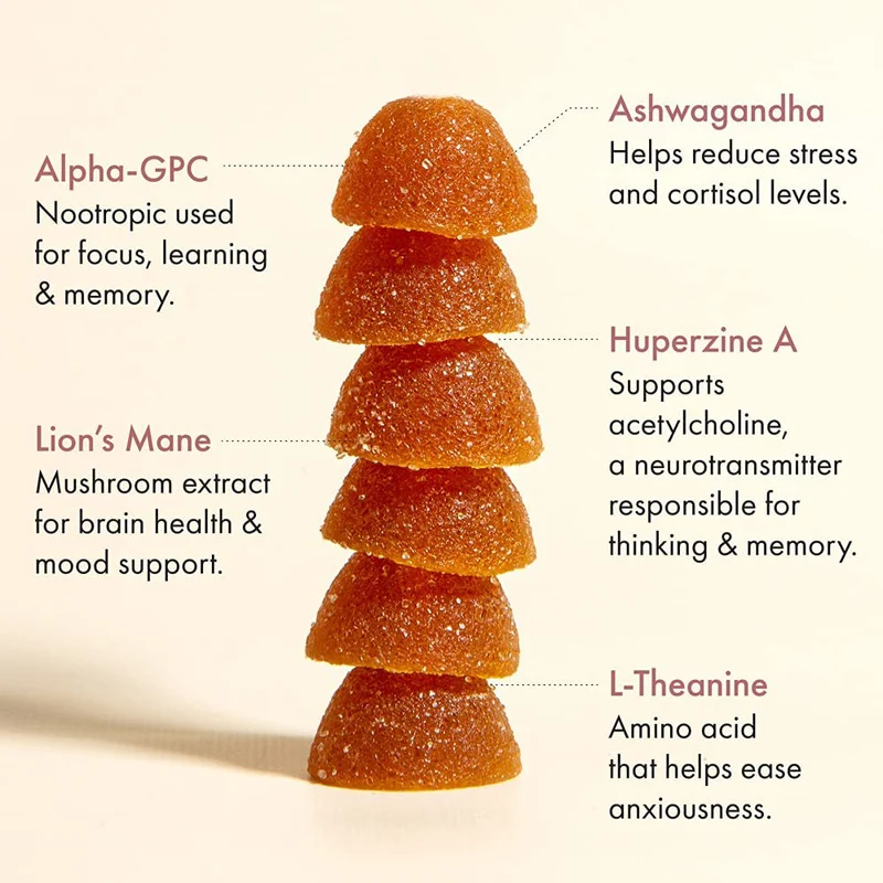 Custom Nootropic Gummies Brain Support Gummies Memory Improvement And Mental Performance