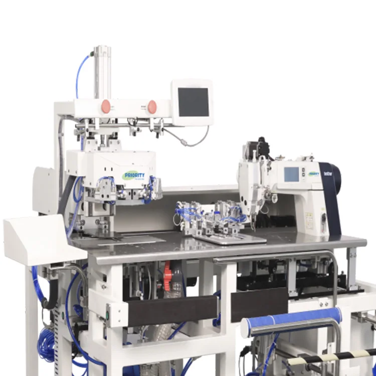 Retractable inner clamp Big capacity rotary hook minimum lubrication system Pocket Setter sewing machine