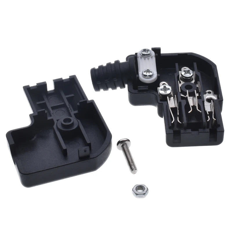 C13 C14 Power Plug AC250V 10A 3 Pins Terminals Panel Mount IEC male Female top Adapter elbow 90 degree Power Socket Connectors
