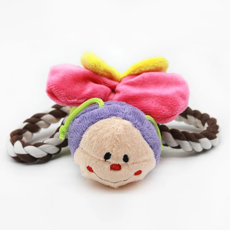 Wholesale Pet Dog Toy Plush Insect Vocalize Plush Cotton Rope Toy Dog Supplies