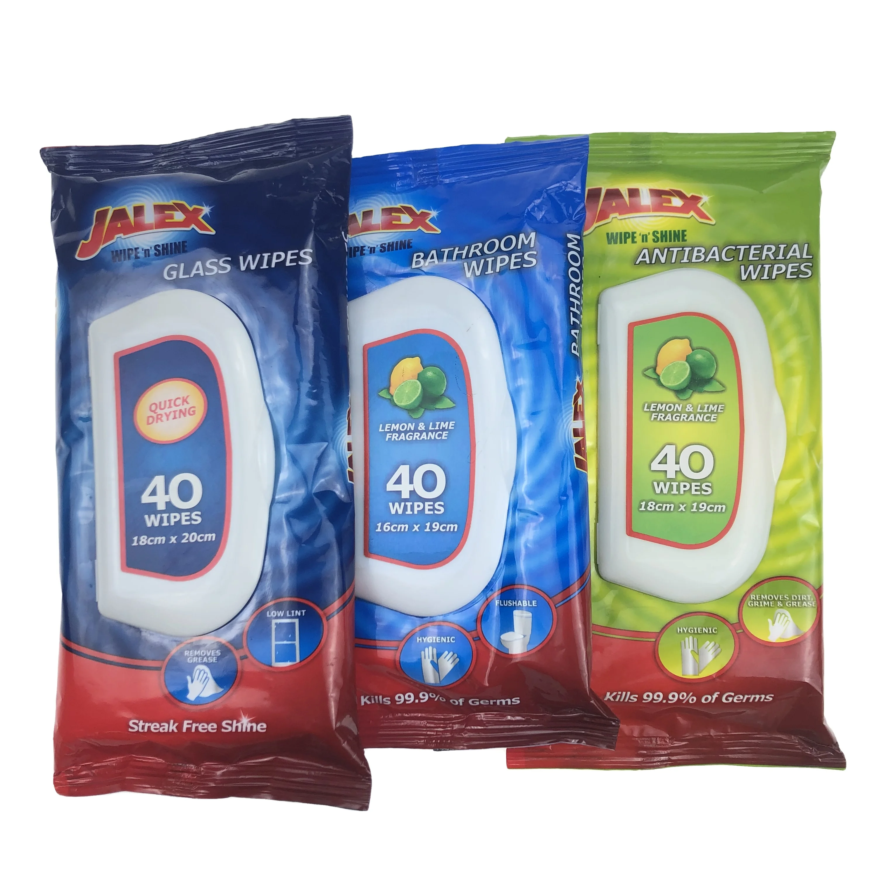 
40pcs screen cleaning removes grease Glass wet Wipes 