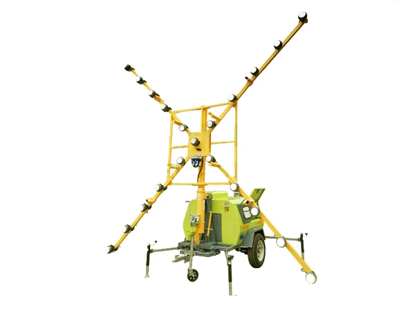 Hot sale diesel light tower engineering lighting telescopic mast mobile trailer portable led portable generator lighting tower