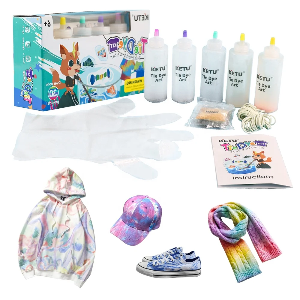 Набор DIY Tie dye для вечеринки доступен в индивидуальной