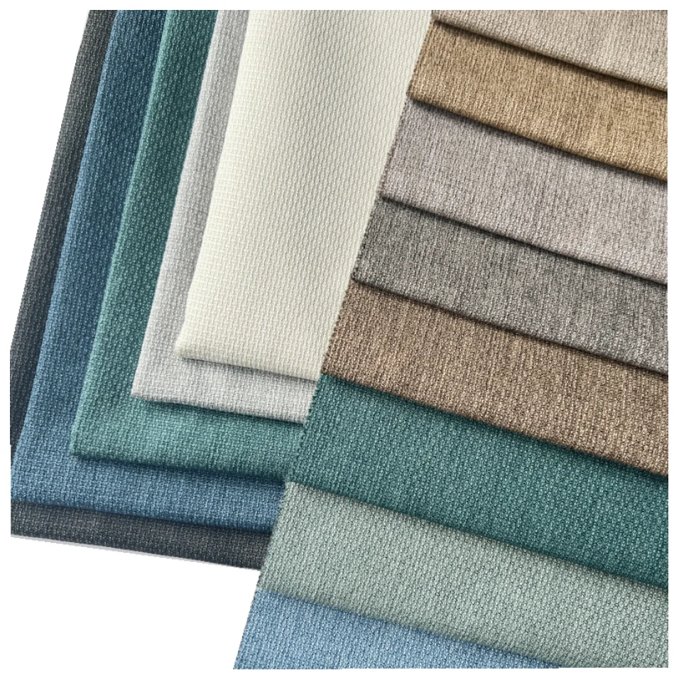 New product multi-colors european design  sofa upholstery linen like canvas  polyester linen fabric for sofa
