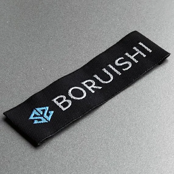 
Custom Logo Wooven T-Shirt Neck Tag Lables Packing Polyester Jacquard Woven Quilt Clothing Labels 