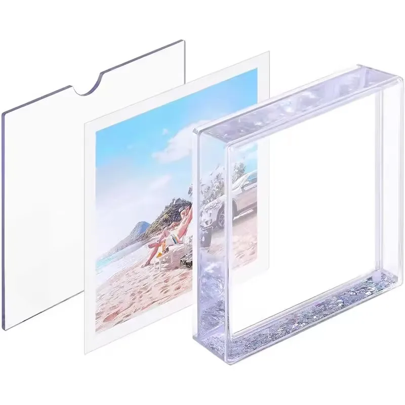 Sublimation Blanks Snow Ball Photo Frames Customized Plastic Snow Globe With Photo Insert