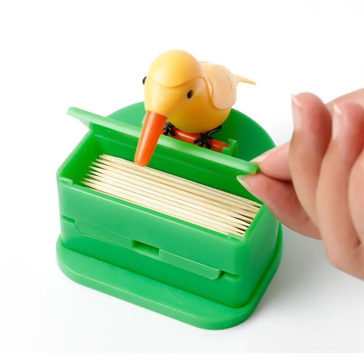 Домашние Креативные кухонные аксессуары коробка для хранения зубочисток маленький контейнер с птицами автоматическая