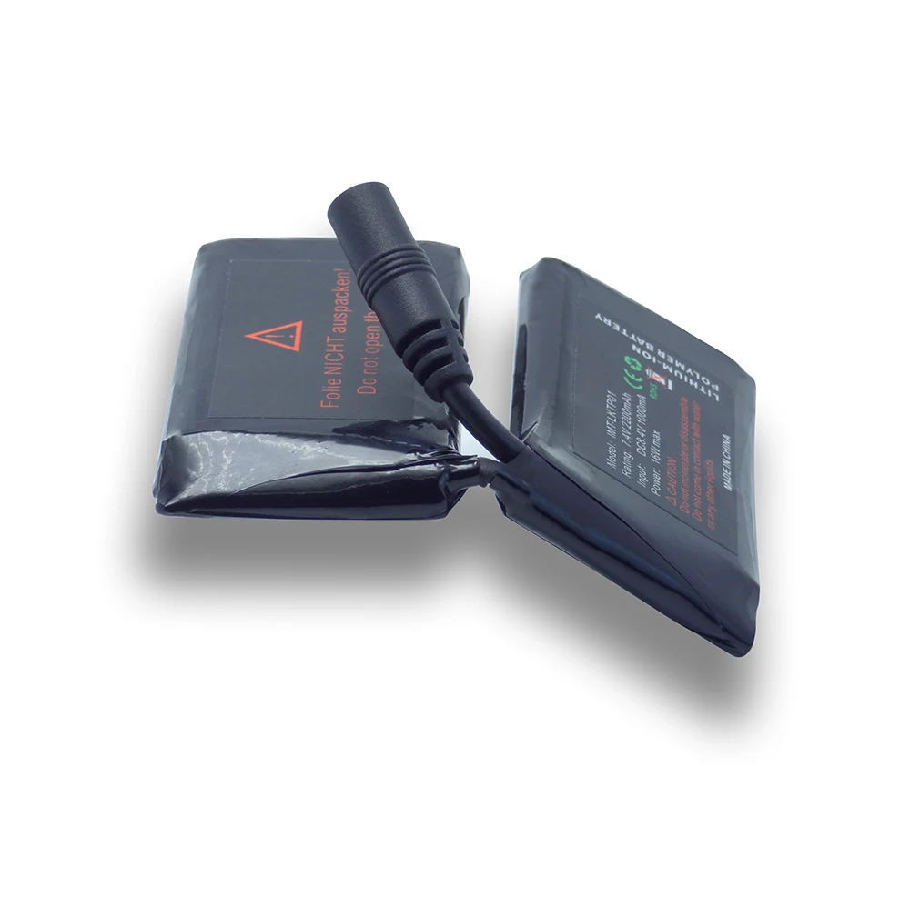 
High Quality 2200mAh 7.4V Li-Polymer Heated Battery for Gloves/Clothes 
