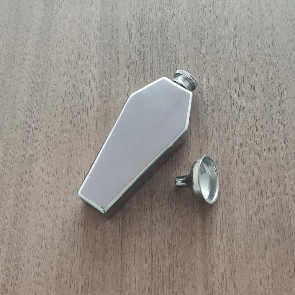 CNFLASK Factory Custom Stainless Steel Alcohol Flask Coffin Flask For Gift