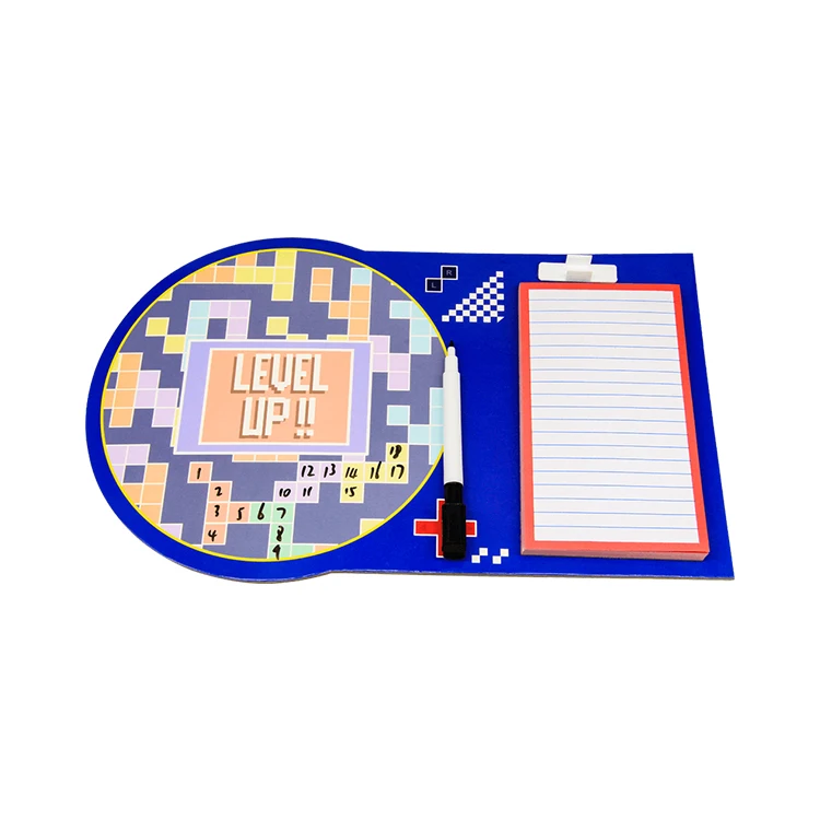 custom magnetic rewritable card board with notepad and whiteboard pen memo pad set with magnets