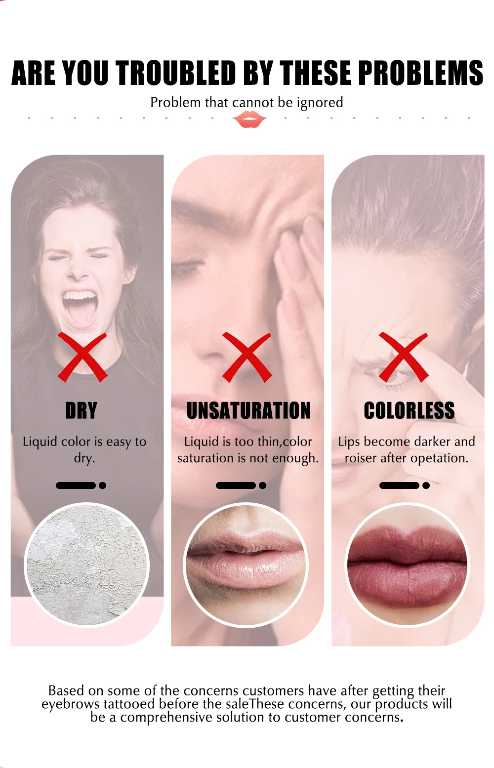 Wenshen Professional Rose Red Permanent Makeup Pigment for Lip Tattoo Ink 43 Colors for Choices