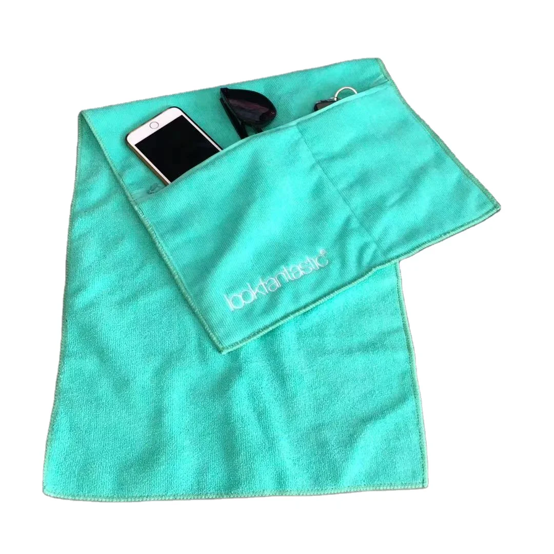 Wholesale Sweat Absorbing Printed Microfiber Quickly Dry Sport Fitness Towel Custom Gym Towel With Magnet
