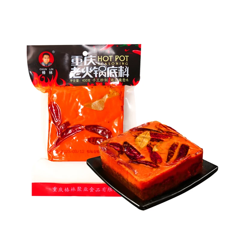 
Chunlin Chongqing 400g Hotpot Good Price Repurchase Seasoning Hotpot Soup Base Hot Pot Cooking Hot Pot Restaurant 0.4kg/bag 