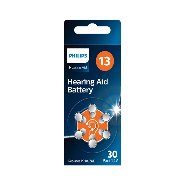 2024 Philips New Hearing Aid Batteries pack of 6 Zinc Air Hearing Aid Batterie ZA13