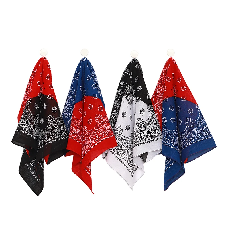 FUBU Promotional Multi Function Custom Bandanas rolled hem Plain Style Print Cotton OEM Customized Item  Children Design Square
