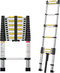 4.4m 5m 6m Folding step ladder aluminum telescopic extension  aluminum ladder