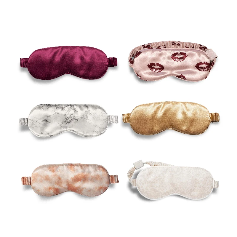 Luxury pure 100% mulberry silk sleepmask wholesale sleep silk eye masks for blackout with sleeping