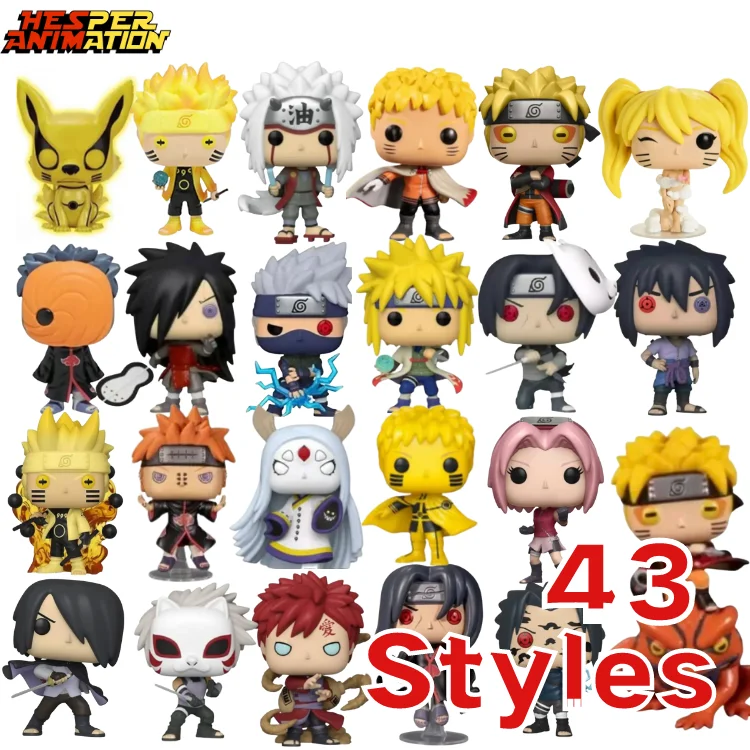 HNSC43 Styles 10cm 3.94inches 2023 New Narutos Mini Cute Anime Figure Itachi Uchiha Sasuke PVC Model Toy Statue
