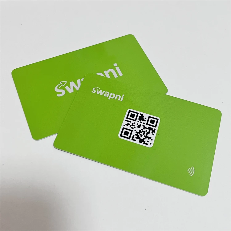 White Plastic Social Media Payment CR80 Business Cards Custom Nfc