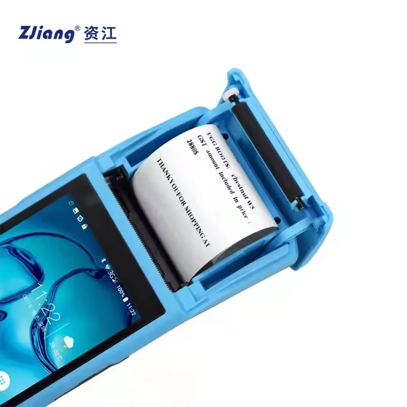 2023 Cheap New 5.5 Inch Handheld Pos Machine Android 8.1 System Touch Screen Mobile Pos Terminal With Printer ZJ6100