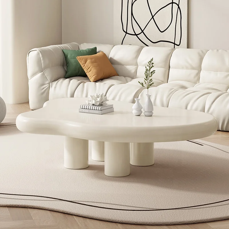 Cream Style Cloud Shape Coffee Table Living Room Small Apartment Simple Modern Irregular CoffeeTable