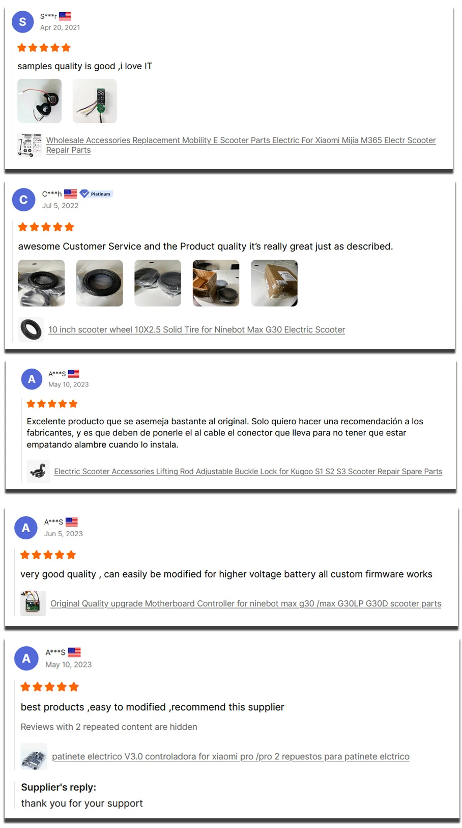 e electric scooter spare parts and accessories parts for electric scooters for vsett zero ninebot xiaomi kugoo dualtron