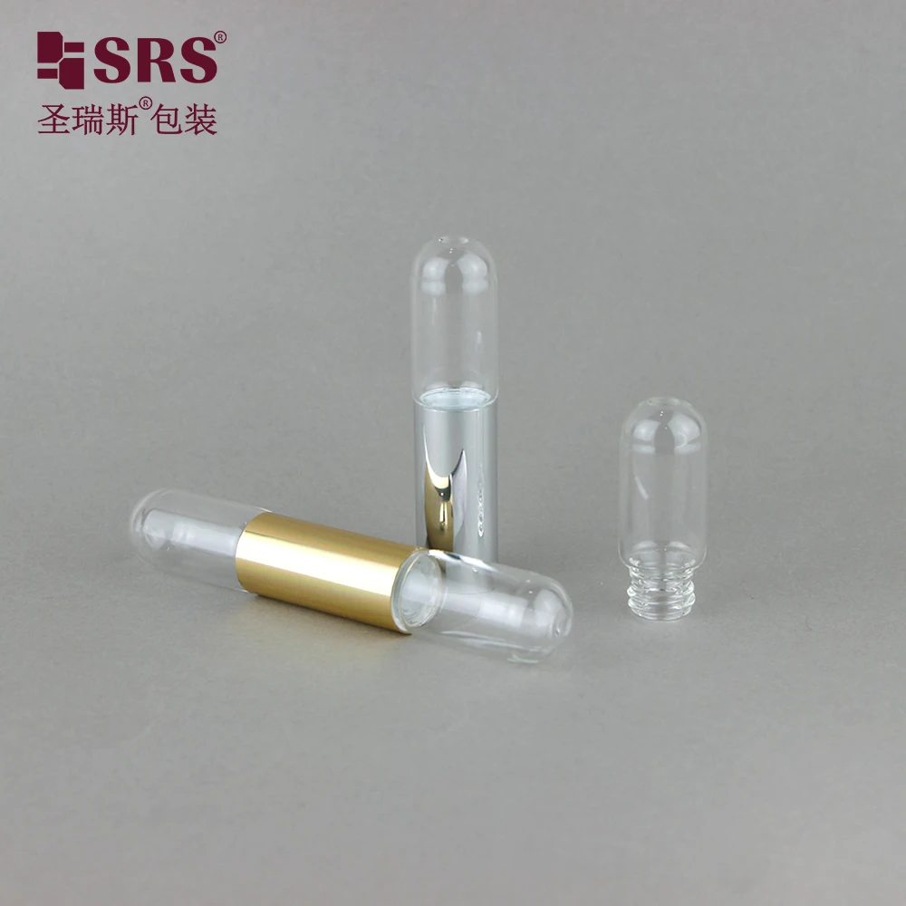 Empty Double-tube Rollerball Perfume Bottle 3+3ml 4+4ml 5+5ml Essential Oil Glass Bottle With Roller Ball
