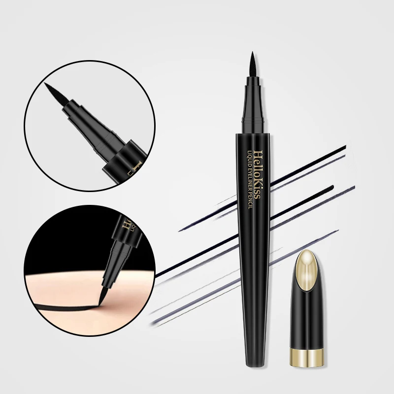 HelloKiss Makeup Eye Liner Pen 24 Hours Long Lasting Smoothing Black and Brown Eyeliner Pencil