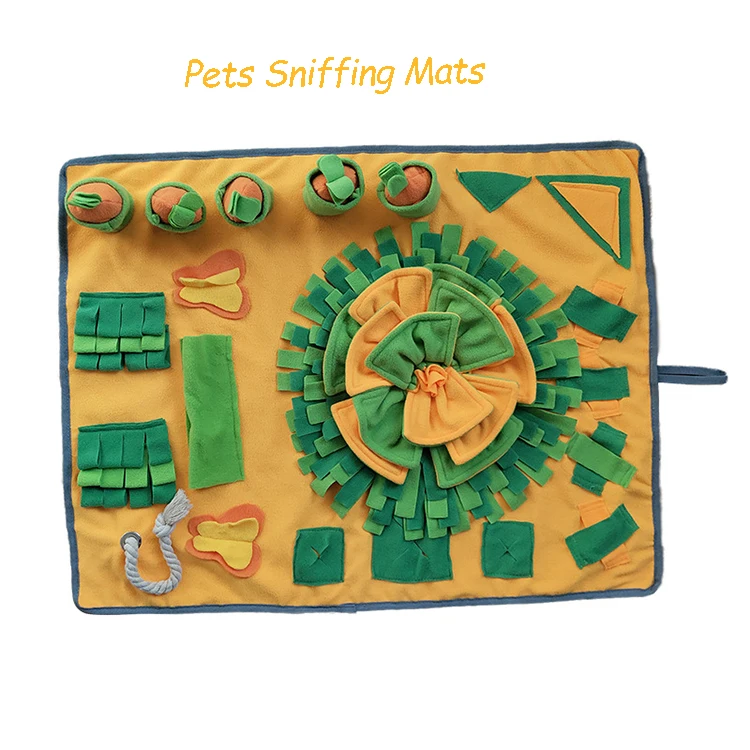 Портативная интерактивная игра-головоломка с кормом, игрушка для домашних питомцев, для носа, для работы, коврик для медленного питания, коврик с запахом для тренировок и лечения собак