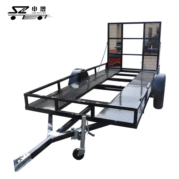 Single axle UTV transporter trailer with ramp for sale