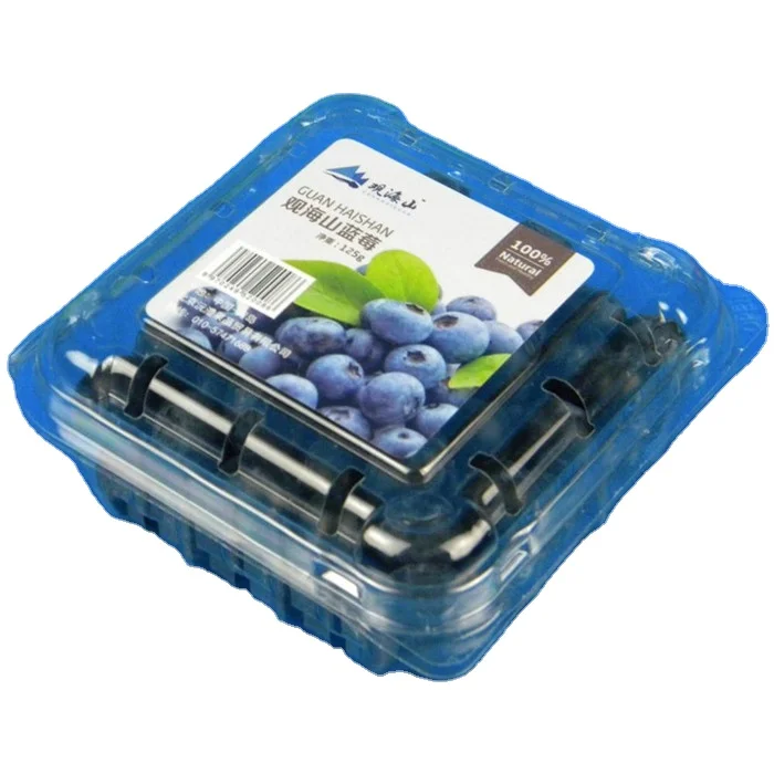 Hot Selling Plastic Clear Fruit Blueberry Packaging Box For Berries