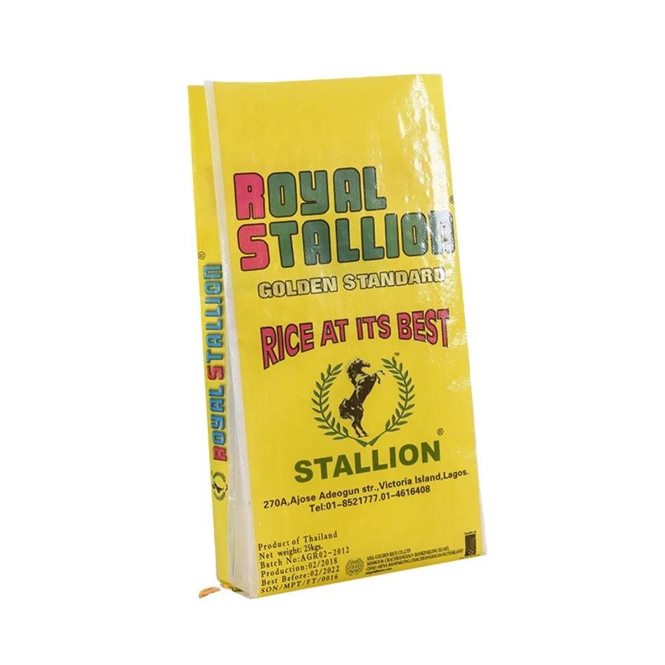 Wholesale customized 25kg 50kg foreign bopp woven bags of rice 25kg 50 kg 100 kg price