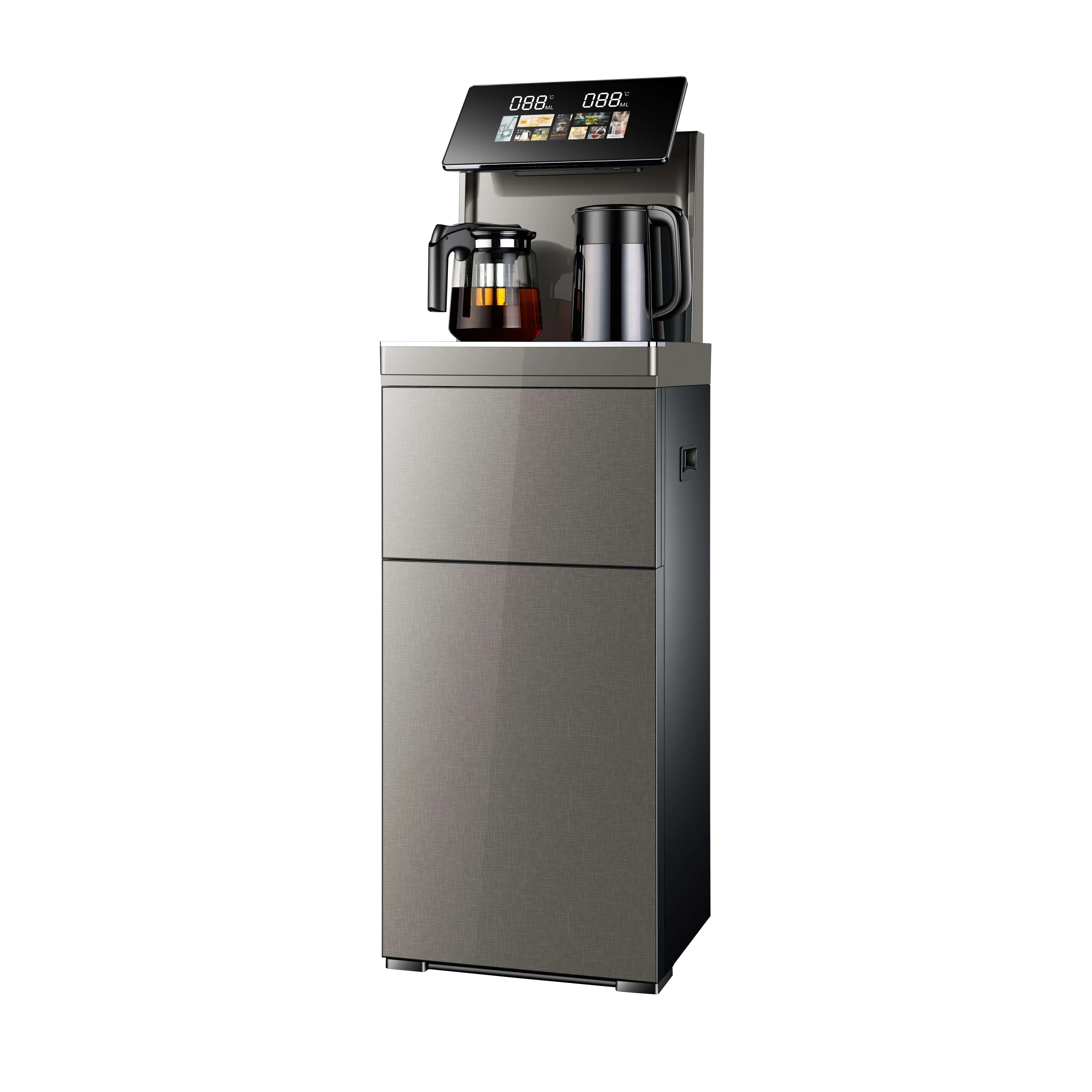 Touchscreen Operated Six-Temperature Vertical Tea Bar Machine - Bottom Loading for Sophisticated Beverage Creations