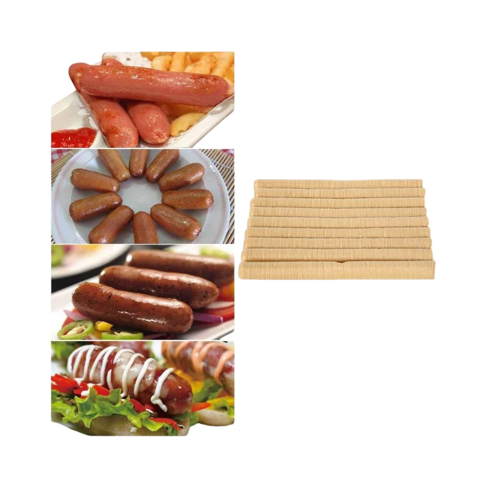 Wholesale   Food Grade Durable  Edible Artificial Collagen Casing  For Boiled Dried Fried Cooked Sausage