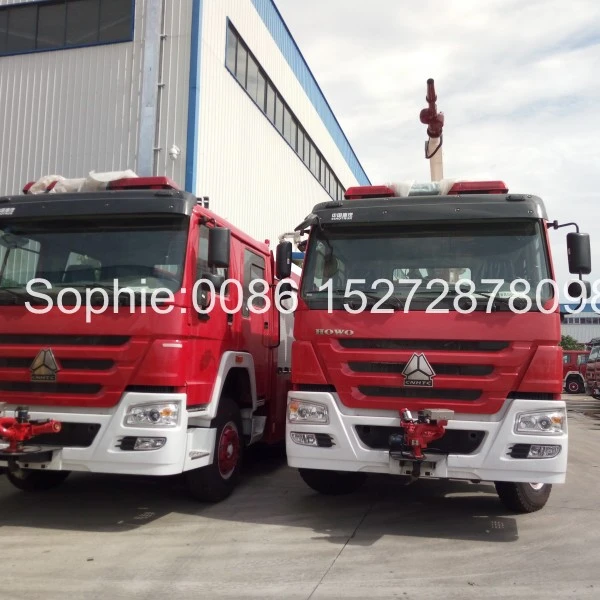  SINOTRUK HOWO 6x4 6x6 правосторонний аварийно-спасательный башенный пожарный Автоцистерна 18 м с водой и пеной пожарная