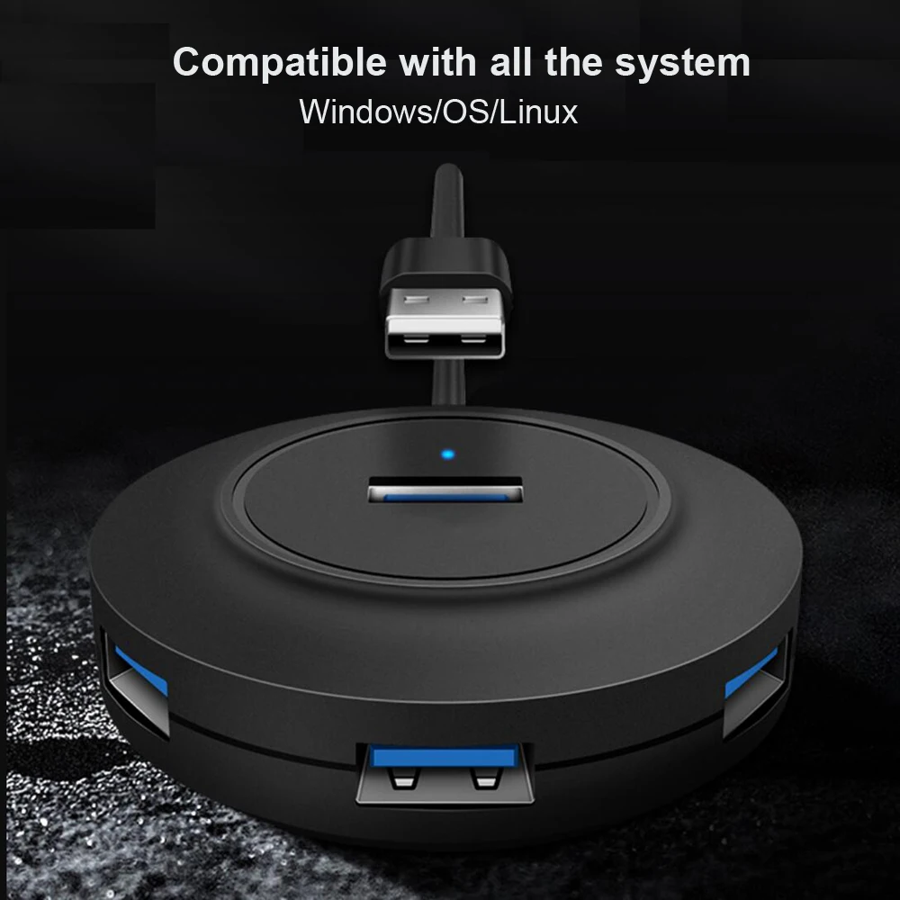 USB-концентратор с 4 портами USB 3 0 Тип c портативный хаб для передачи данных Круглый адаптер micro usb Для iMac Pro MacBook Air Mac Mini